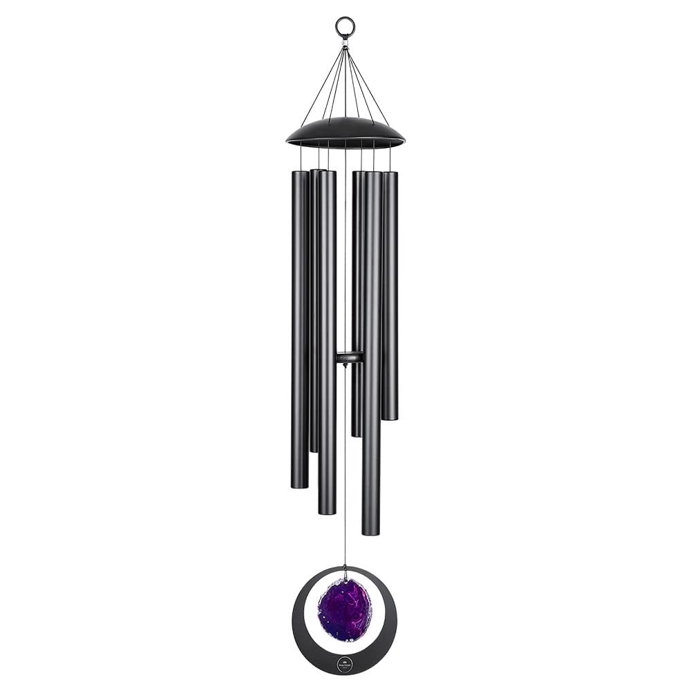 Purple Agate Meditation Chime 50"/128 cm - 432 Hz/A Major - Black
