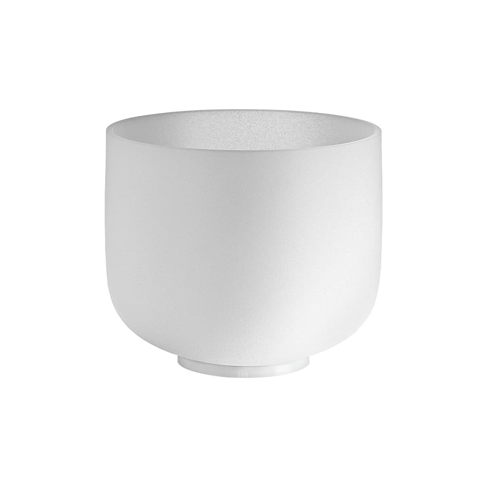 Opálos fehér kristály hangtál 8" - F4/Szívcsakra/432 Hz