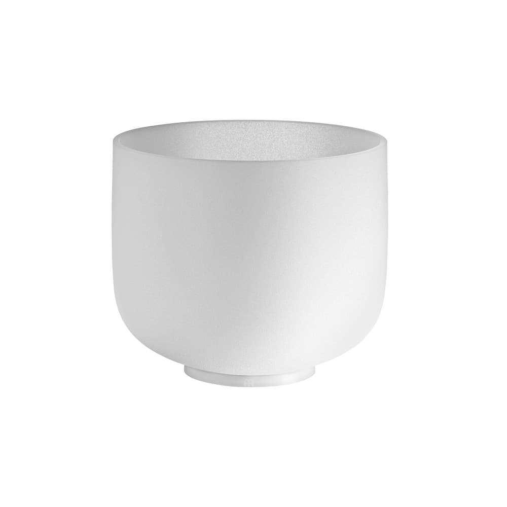 White-Frosted Crystal Singing Bowl 8" - C5/Root Chakra/432 Hz