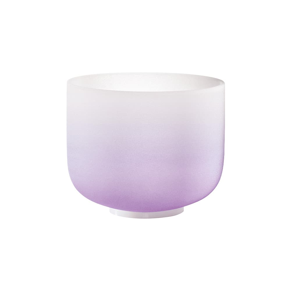 Color-Frosted Crystal Singing Bowl 8" - B4/Crown Chakra/440 Hz - Purple