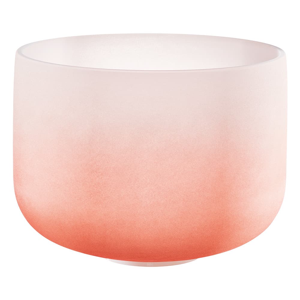 Color-Frosted Crystal Singing Bowl 13" - D4/Sacral Chakra/440 Hz - Orange