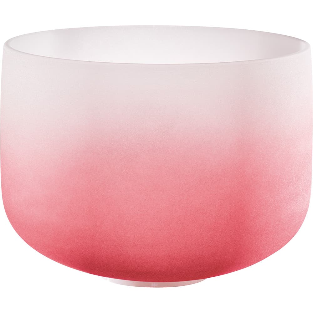 Color-Frosted Crystal Singing Bowl 14" - C4/Root Chakra/440 Hz - Red
