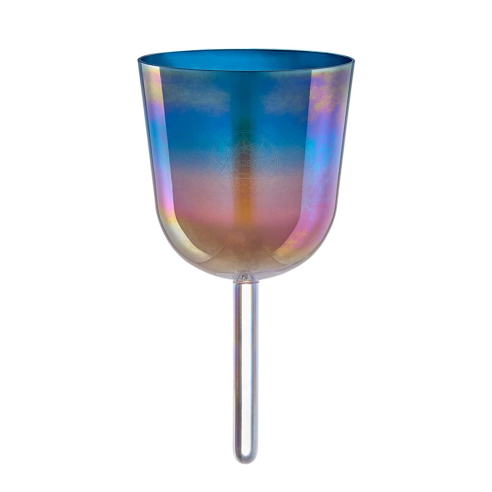 4.5" Essence Solfeggio Crystal Singing Bowl Mi 528 Hz, Sunrise Blue
