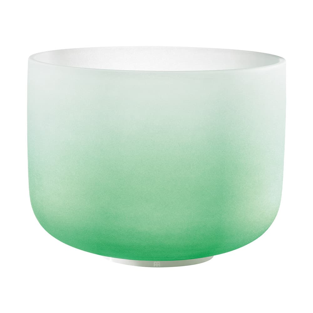 Color-Frosted Crystal Singing Bowl 11" - F4/Heart Chakra/440 Hz - Green