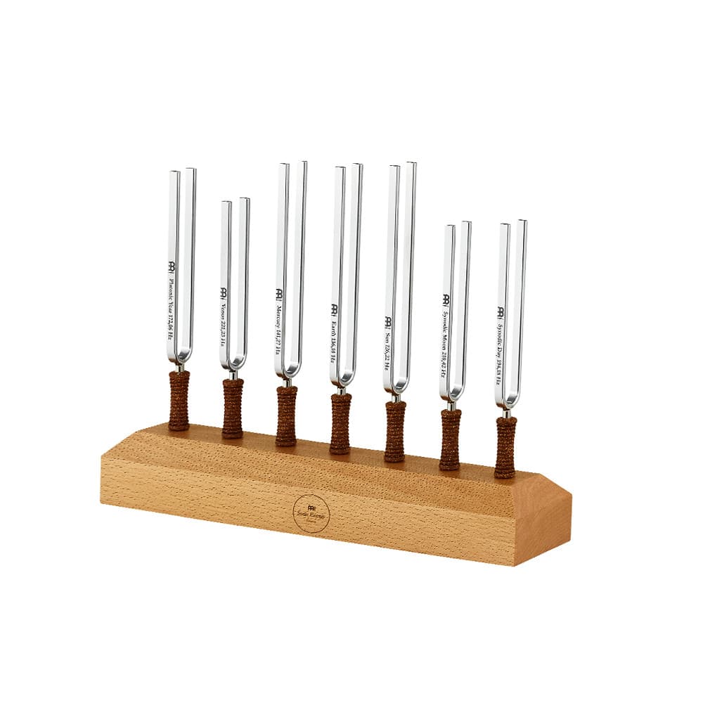 Bolygófrekvenciás hangvillák - Csakra szett - Tartalom: 7 Tuning Forks, állvánnyal együtt
