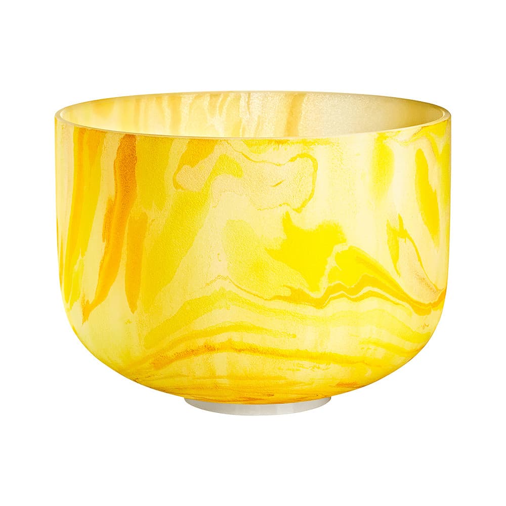Marble Crystal Singing Bowl 10" - E4/Solar Plexus Chakra/432 Hz - Yellow