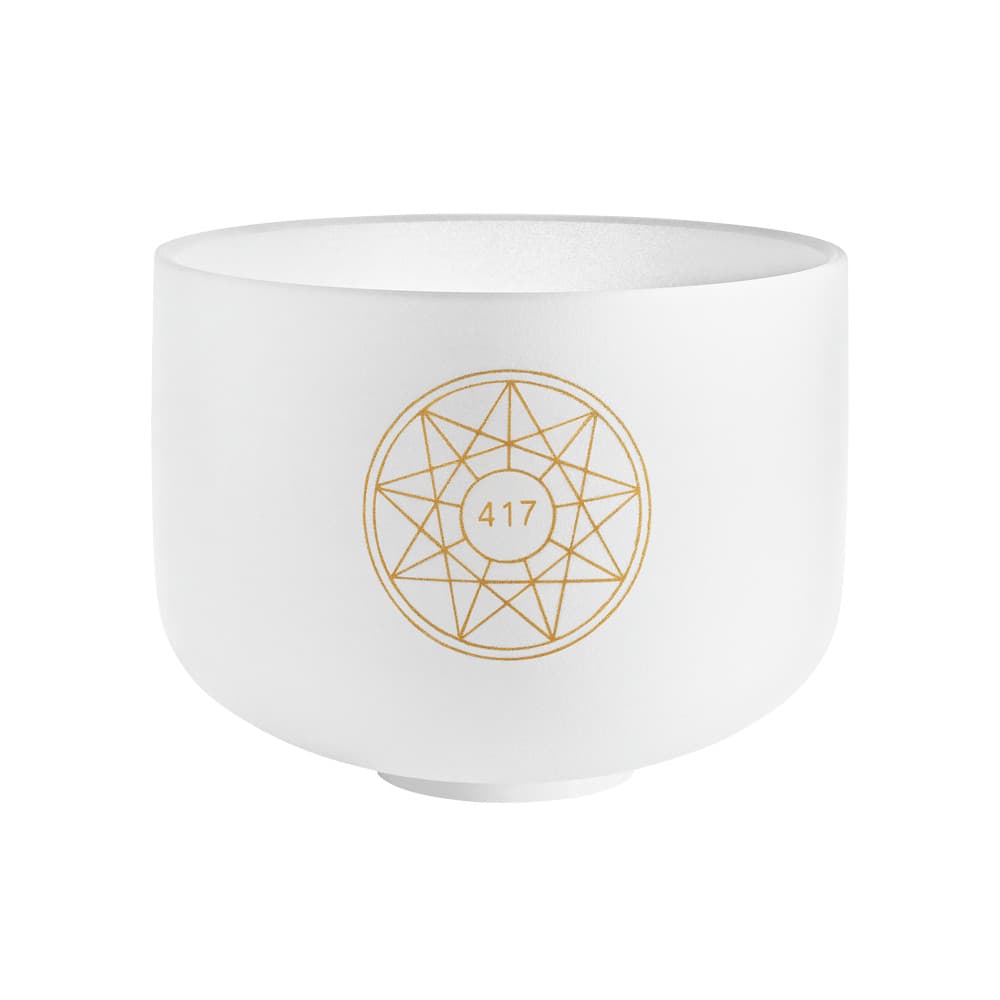 Solfeggio Crystal Singing Bowl 10" - G#4/Re/417 Hz
