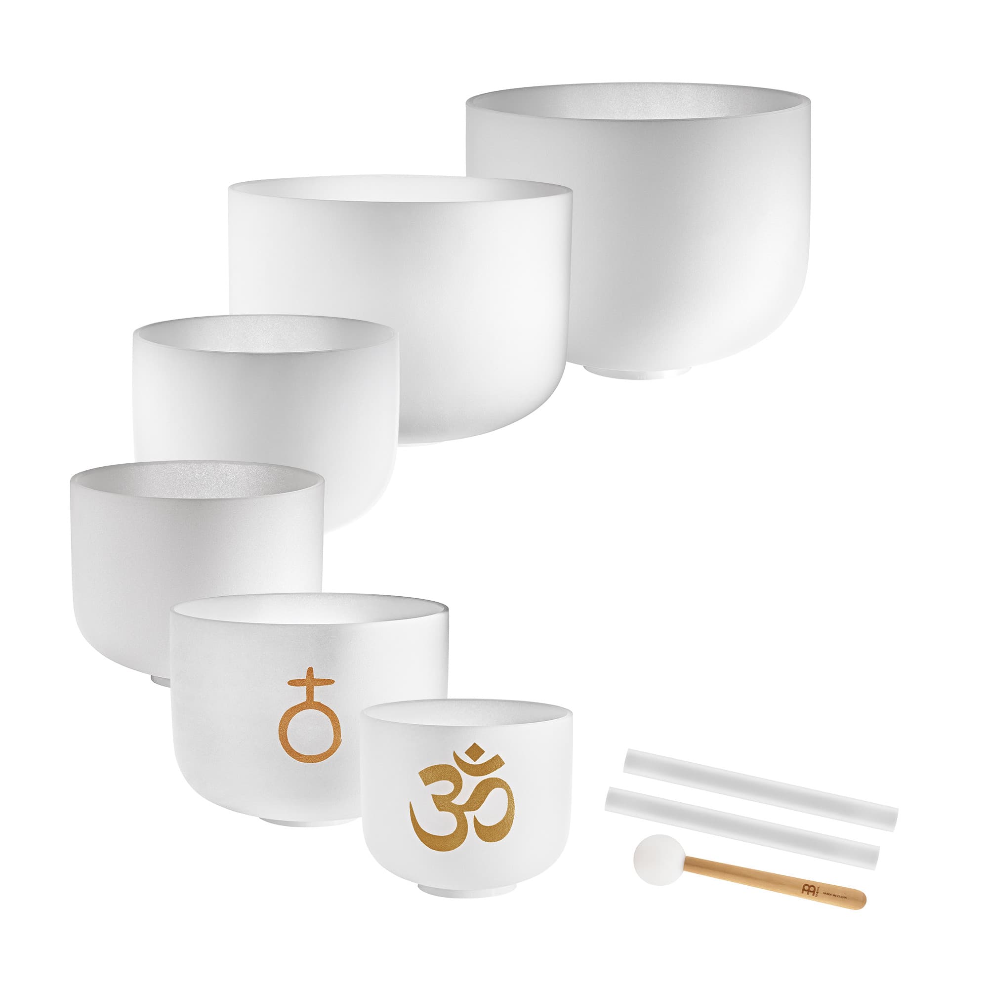 6-piece Om Crystal Singing Bowl Set