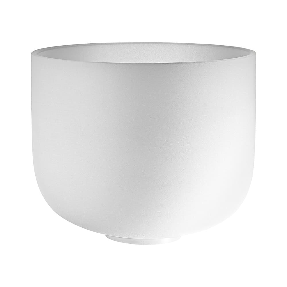 Opálos fehér kristály hangtál 11" - F4/Szívcsakra/432 Hz