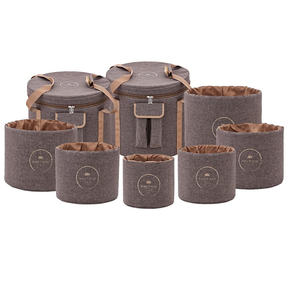 Crystal Singing Bowl Travel Bag Set - Brown